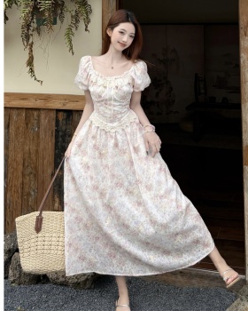 Floral lady large yard sweet tender dress for women