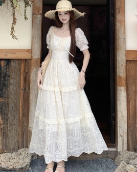 Large yard temperament dress summer lace long dress