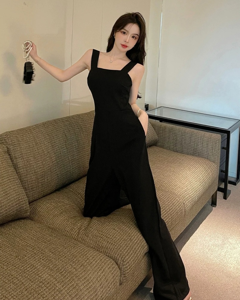 Island flair halter black Thailand jumpsuit