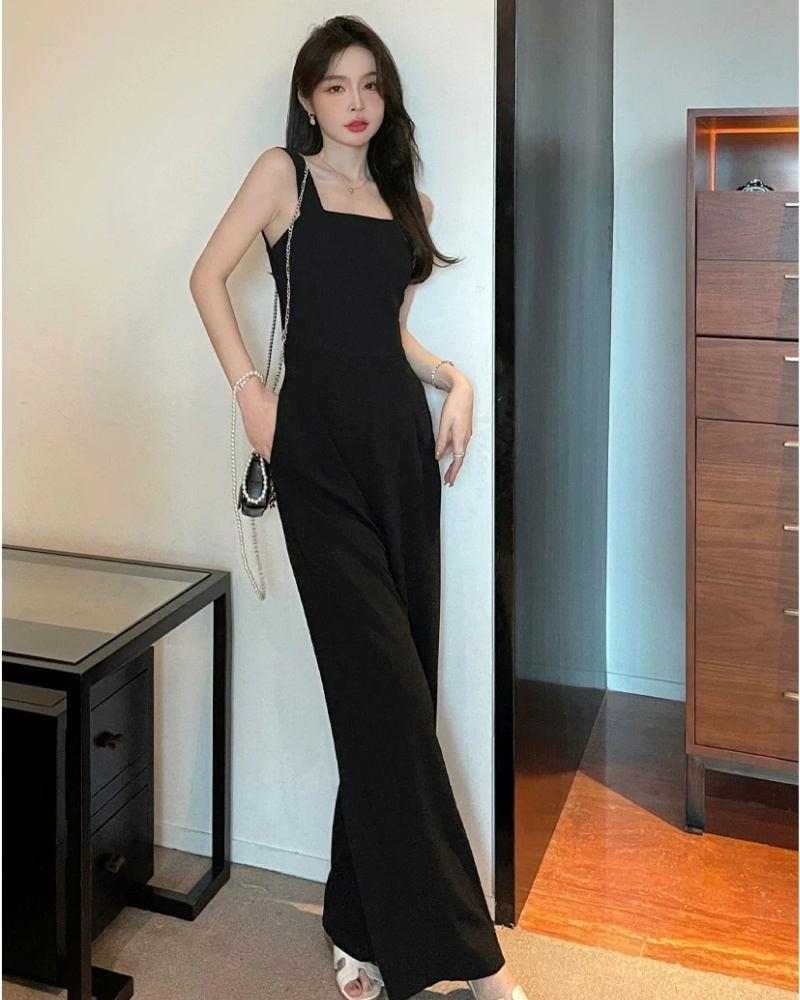 Island flair halter black Thailand jumpsuit