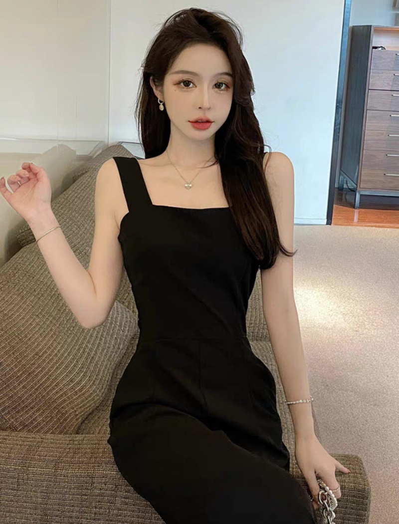 Island flair halter black Thailand jumpsuit