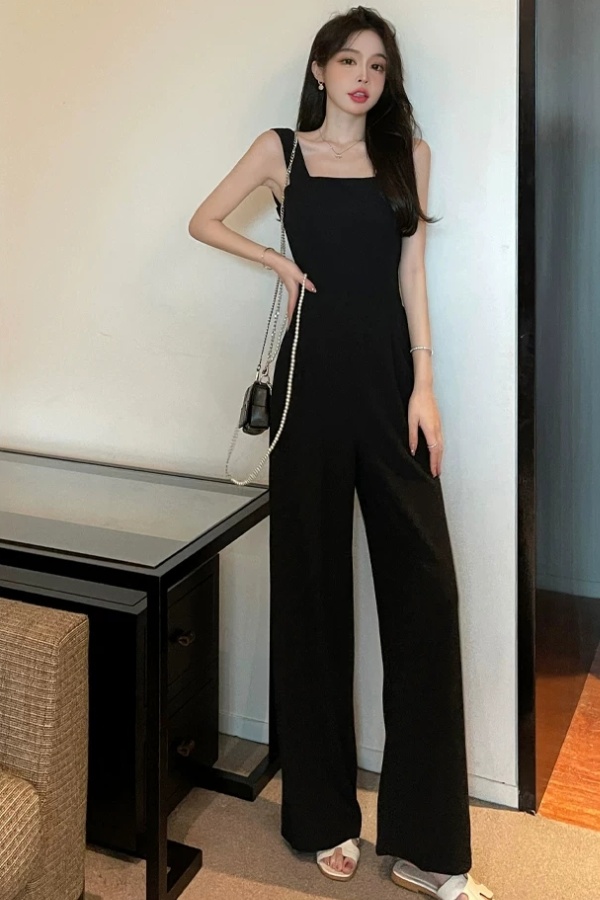 Island flair halter black Thailand jumpsuit