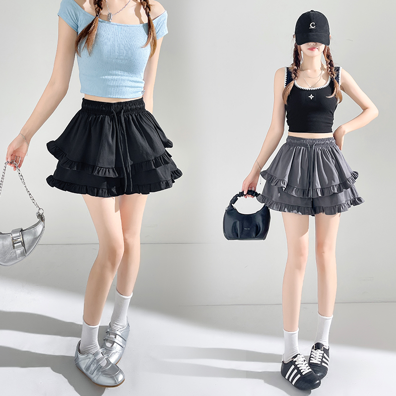 Elastic waist Casual shorts summer slim skirt for women
