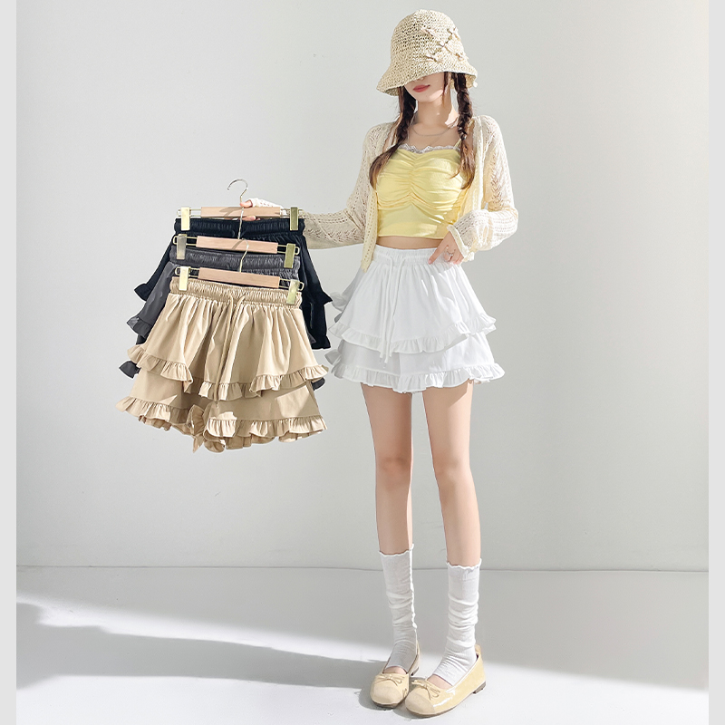 Elastic waist Casual shorts summer slim skirt for women