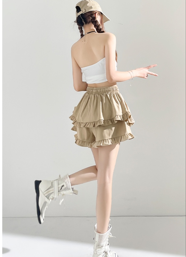 Elastic waist Casual shorts summer slim skirt for women