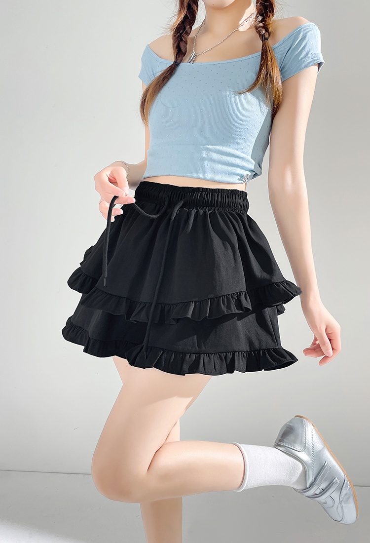 Elastic waist Casual shorts summer slim skirt for women