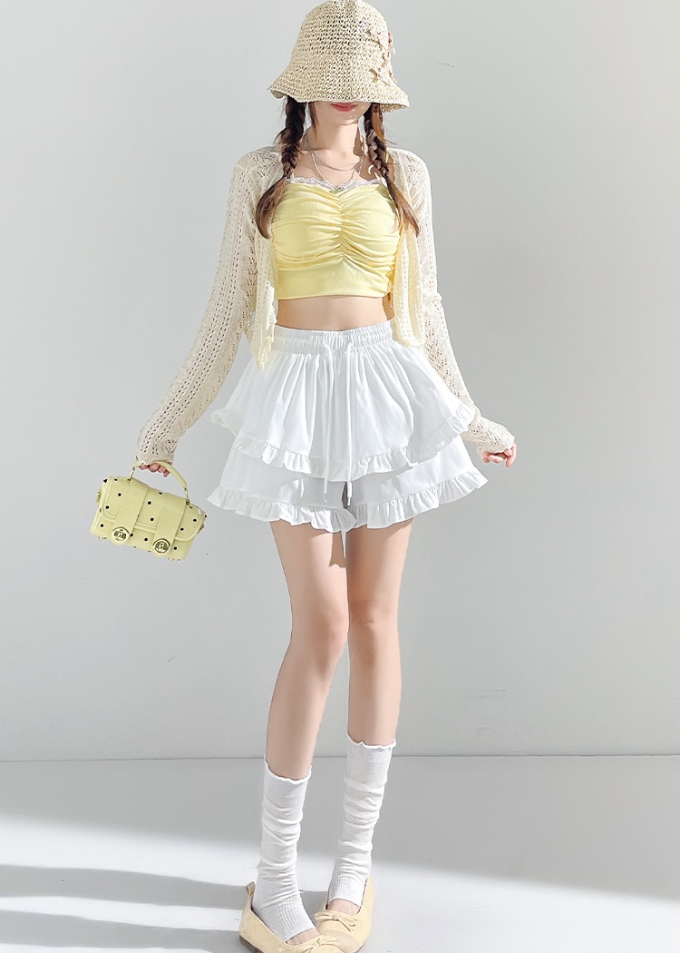 Elastic waist Casual shorts summer slim skirt for women