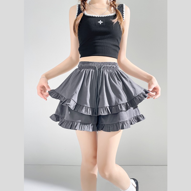 Elastic waist Casual shorts summer slim skirt for women