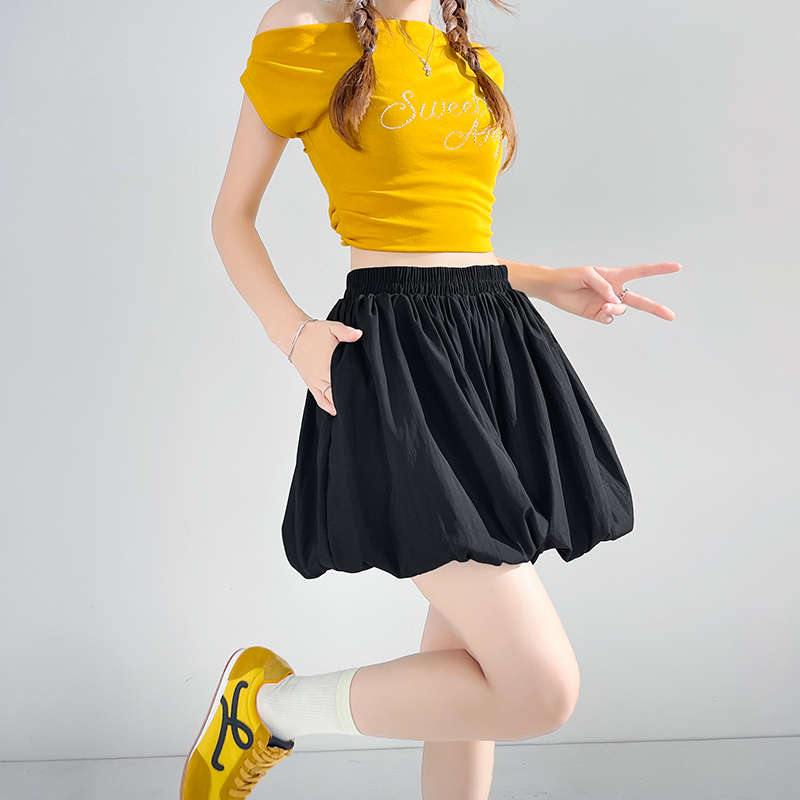 Summer white shorts elastic pants for women