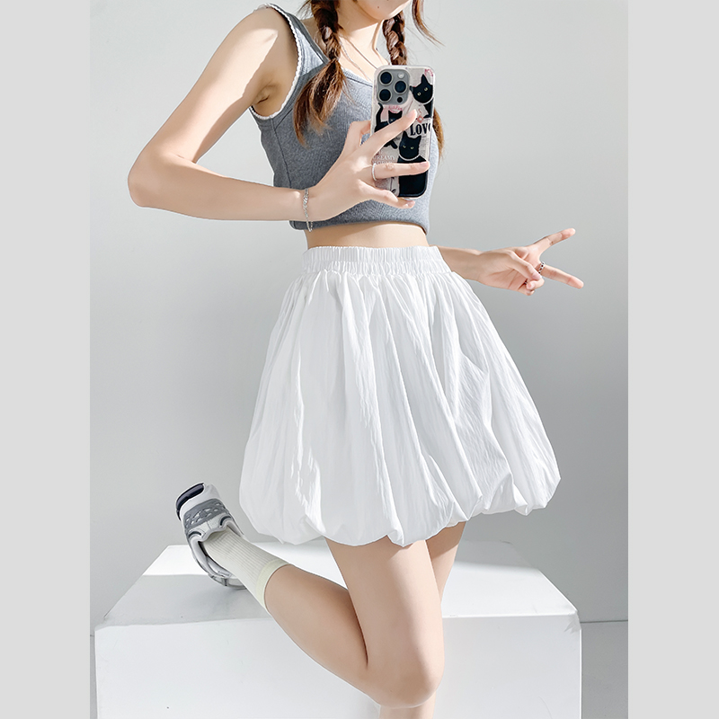 Summer white shorts elastic pants for women