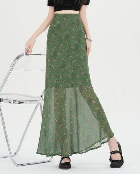 A-line drape summer skirt all-match elegant long skirt for women