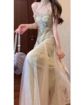 Tender splice temperament dress vacation seaside long dress