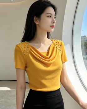 Summer temperament shirts slim enticement tops for women