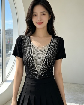 Slim temperament shirts enticement T-shirt for women