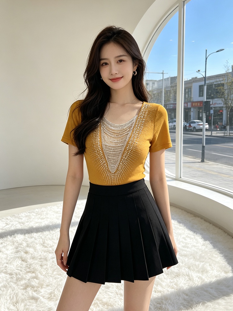 Slim temperament shirts enticement T-shirt for women