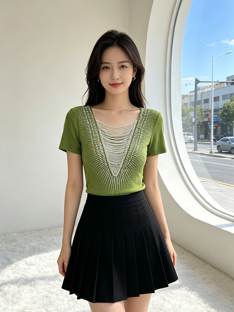 Slim temperament shirts enticement T-shirt for women