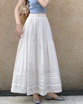 White temperament France style A-line skirt for women
