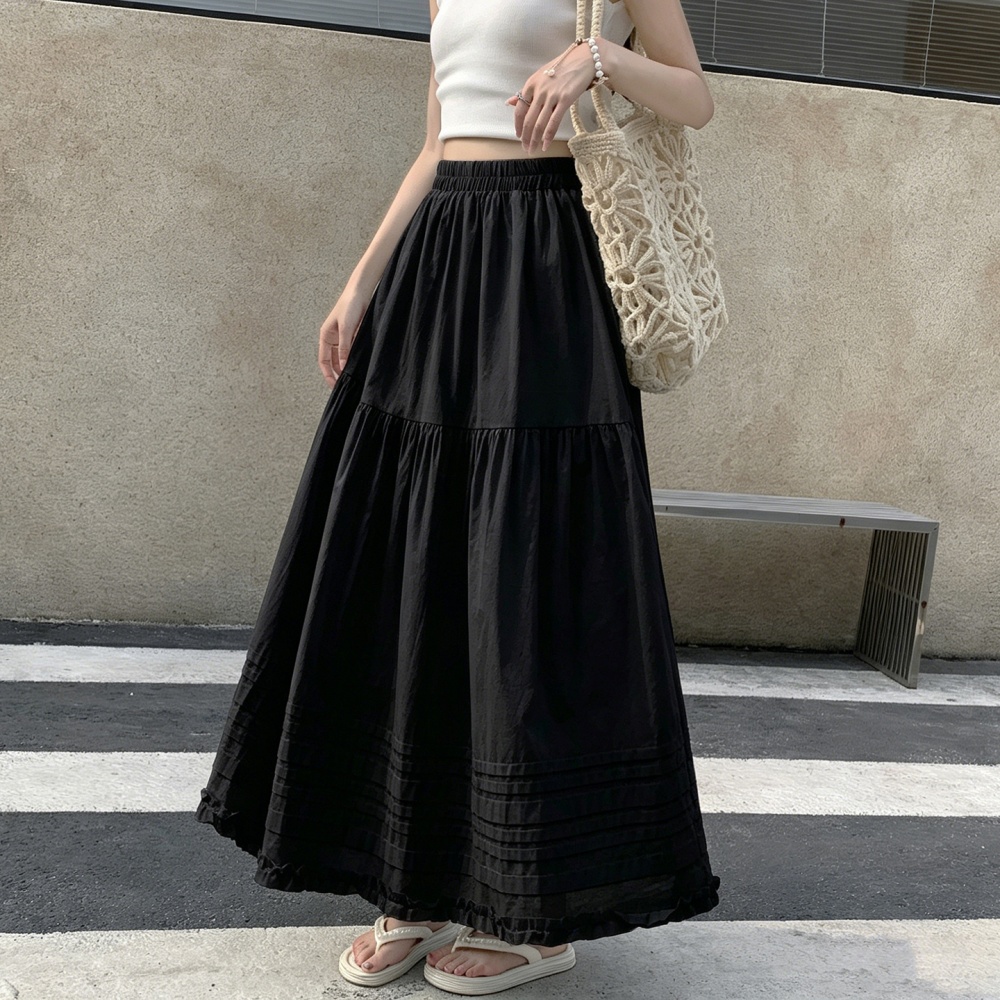 White temperament France style A-line skirt for women