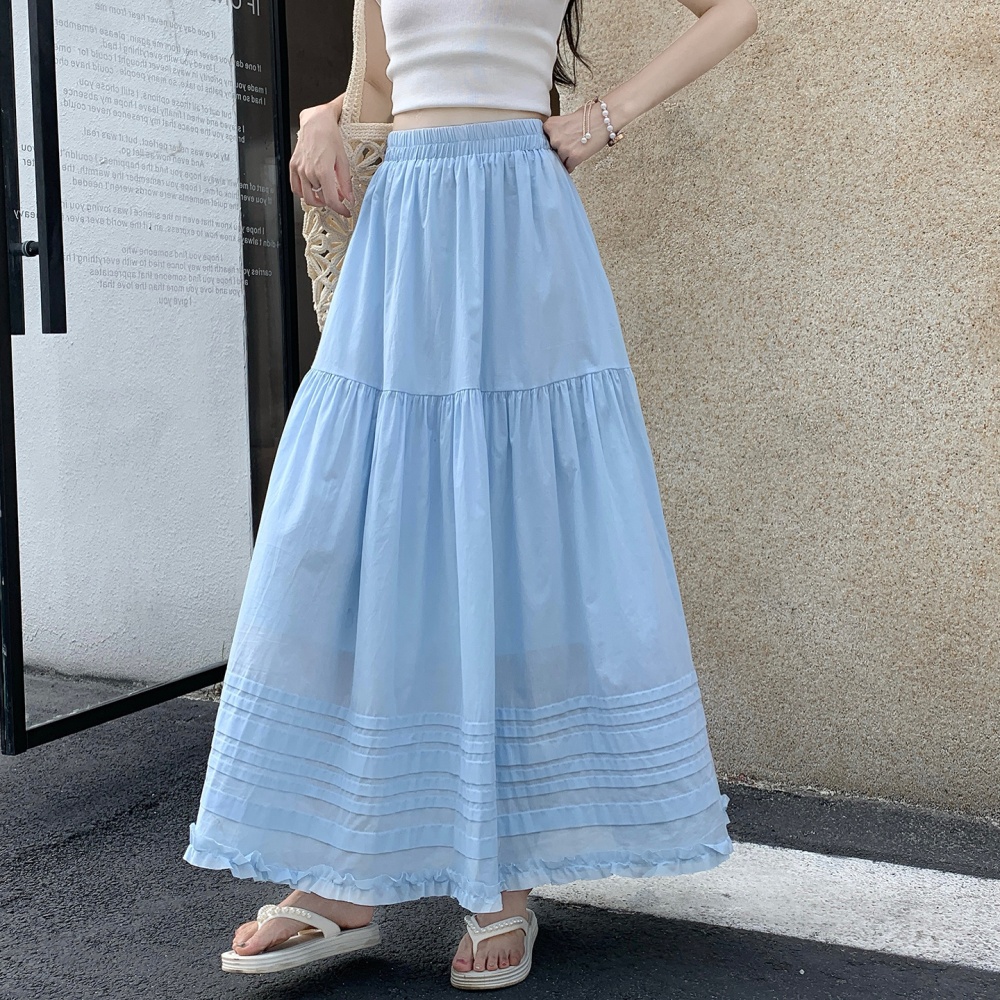 White temperament France style A-line skirt for women
