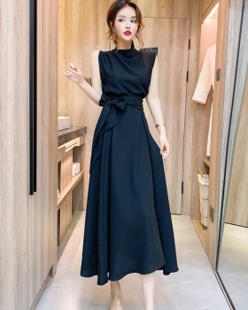Frenum fashion formal dress bow summer long dress