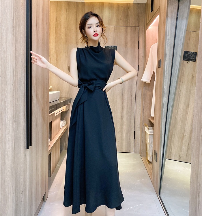 Frenum fashion formal dress bow summer long dress