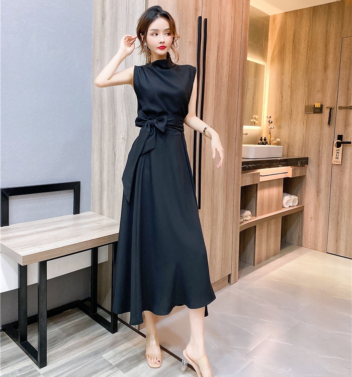 Frenum fashion formal dress bow summer long dress