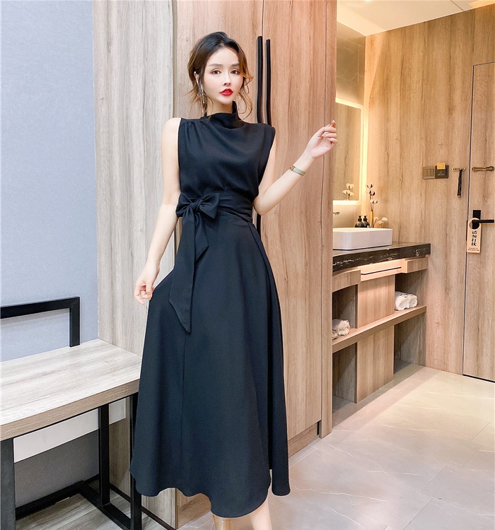 Frenum fashion formal dress bow summer long dress