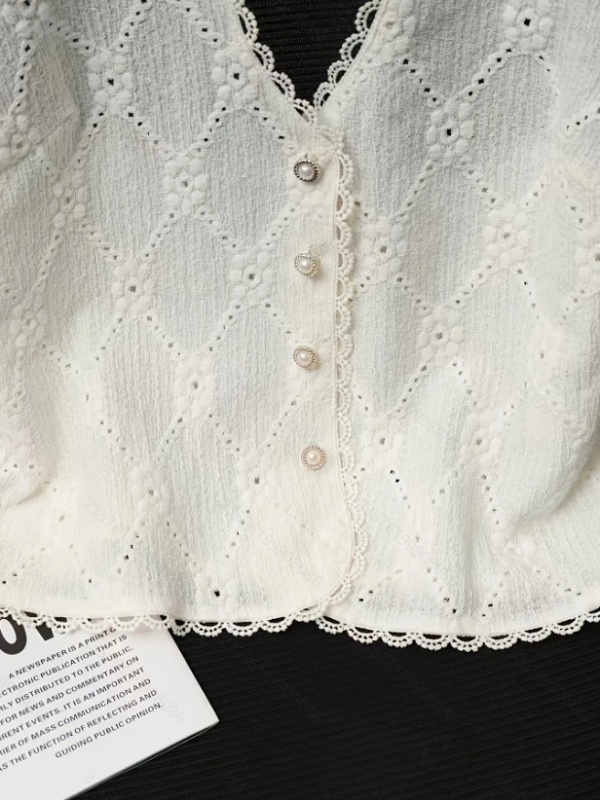 Fashion summer frenum sling pearl elegant vest for women