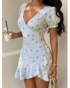 Short summer elegant dress for women