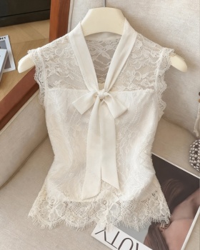 Fashion splice lace simple slim summer pure vest for women