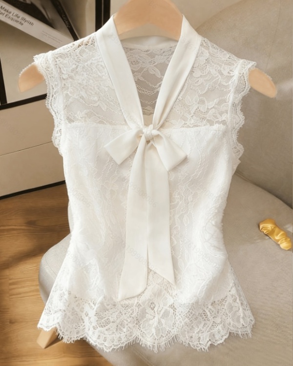 Fashion splice lace simple slim summer pure vest for women
