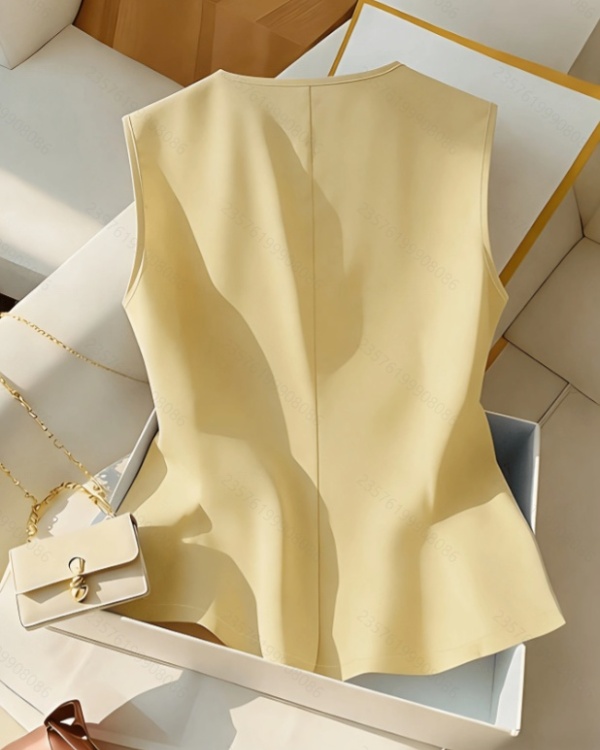 Elegant summer pure lapel commuting shirt for women