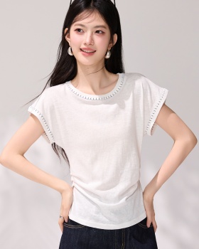 Short sleeve summer slim tops commuting maiden T-shirt