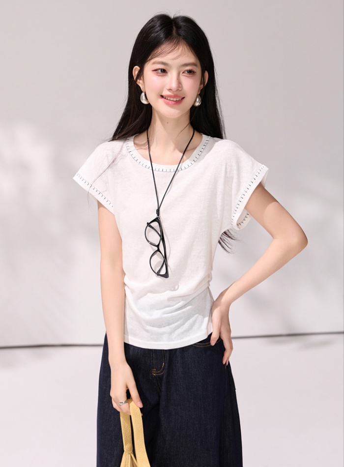Short sleeve summer slim tops commuting maiden T-shirt