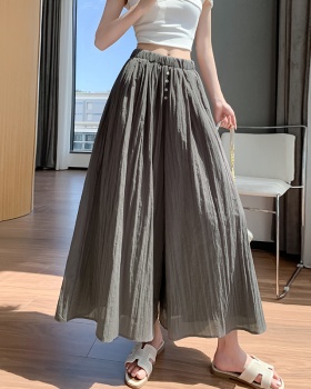 Nine tenths culottes Casual wide leg pants for women