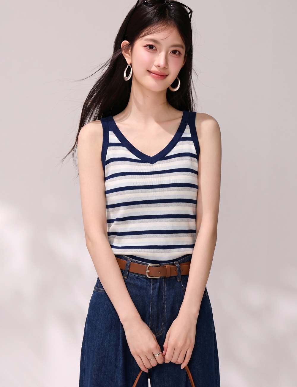 Sling slim summer vest knitted all-match tops
