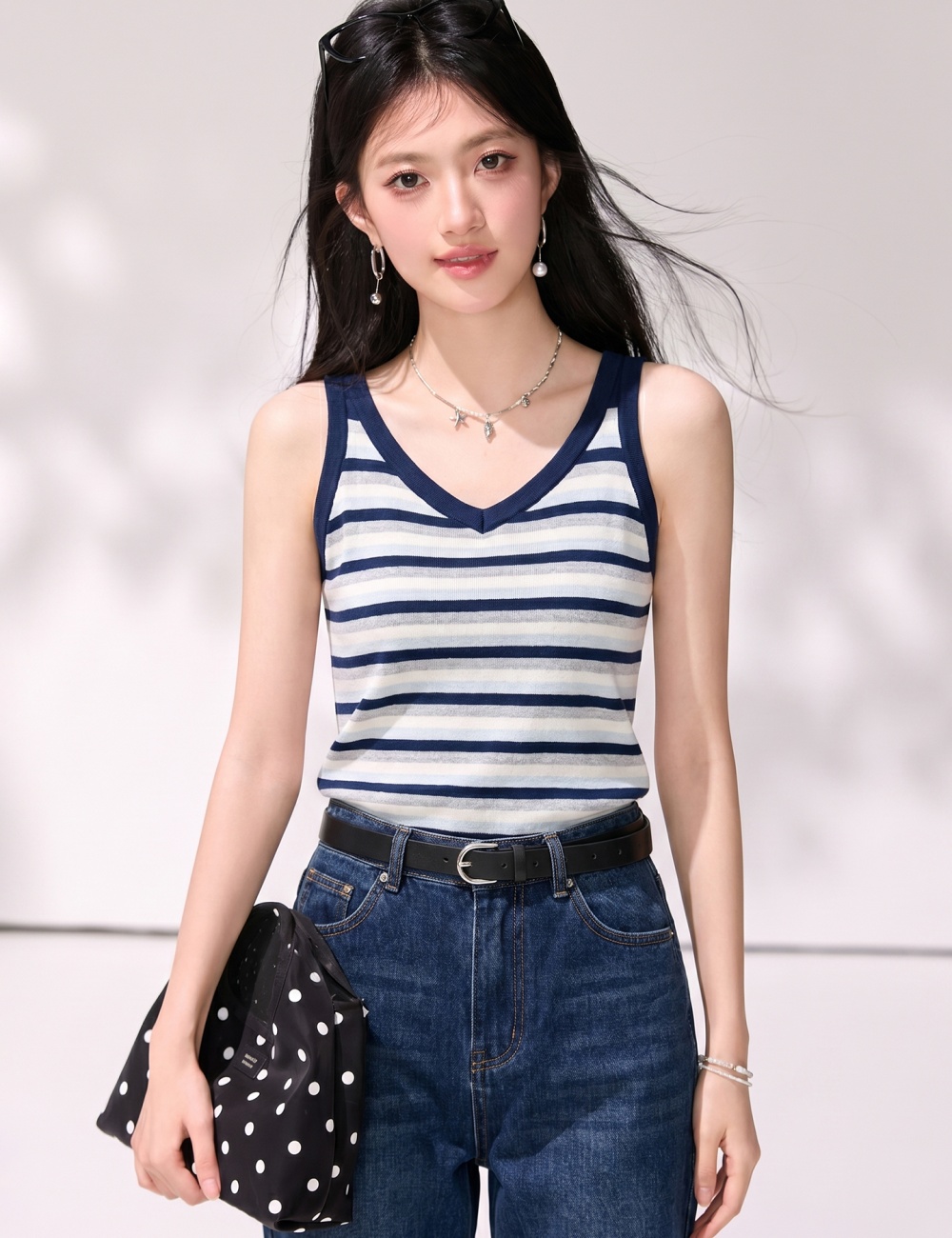 Sling slim summer vest knitted all-match tops