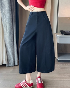 All-match high waist Casual small unique five pants