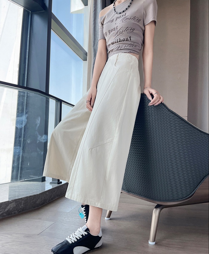 All-match high waist Casual small unique five pants