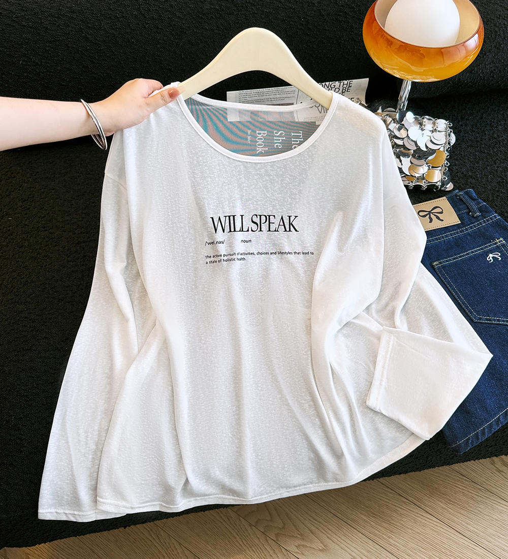 Sunscreen white T-shirt long sleeve thin tops
