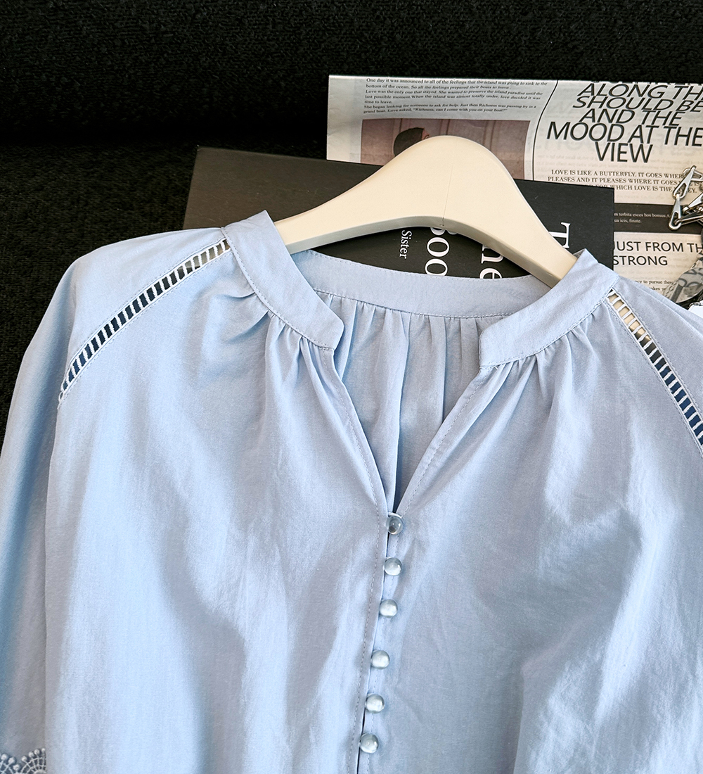 Sunscreen hollow tops long sleeve shirt for women