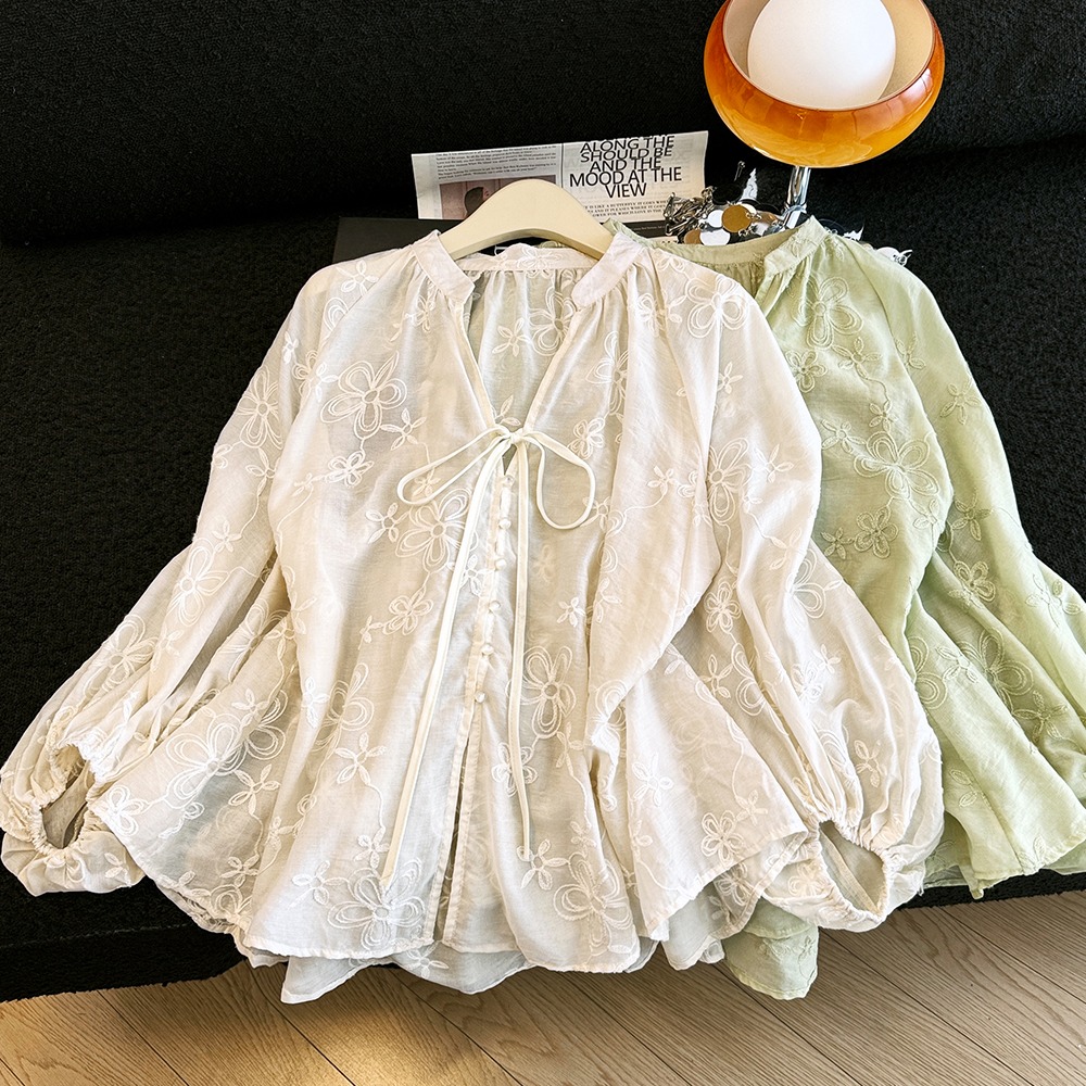 Unique summer tops long sleeve small shirt for women