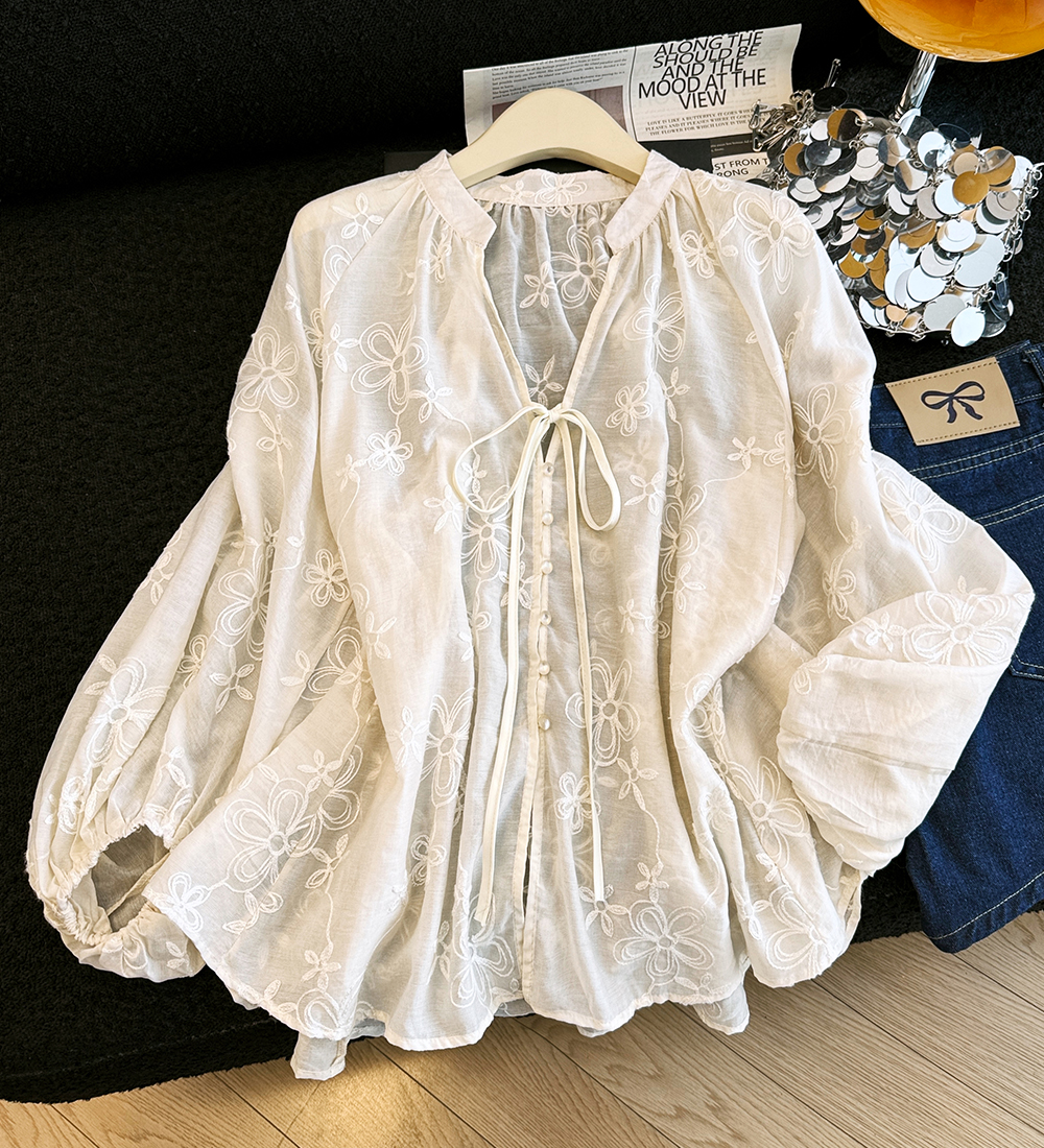 Unique summer tops long sleeve small shirt for women