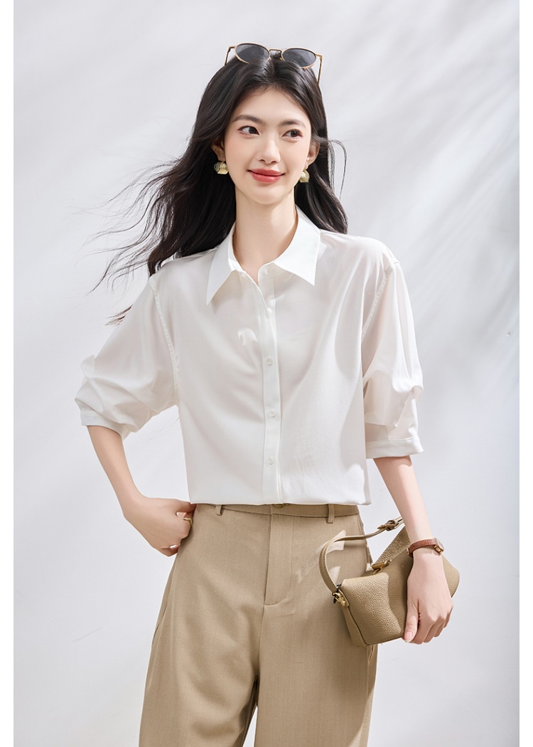 Short sleeve summer shirt profession tops for women