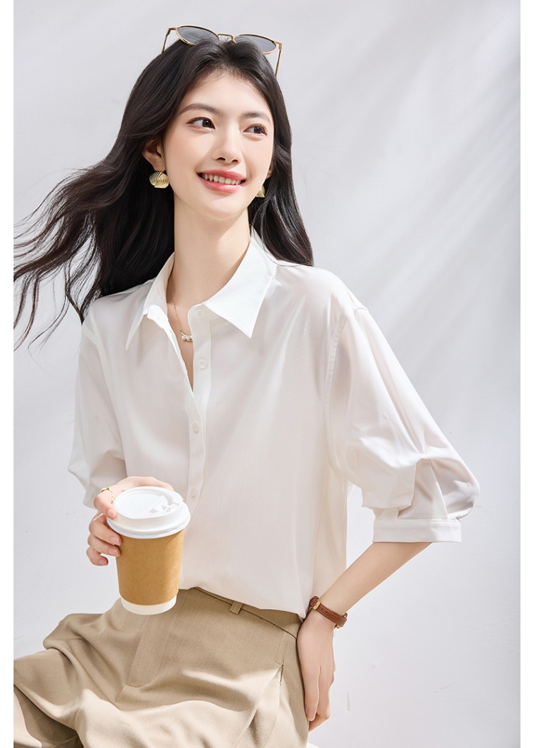 Short sleeve summer shirt profession tops for women
