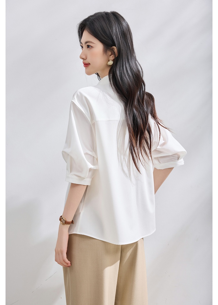 Short sleeve summer shirt profession tops for women