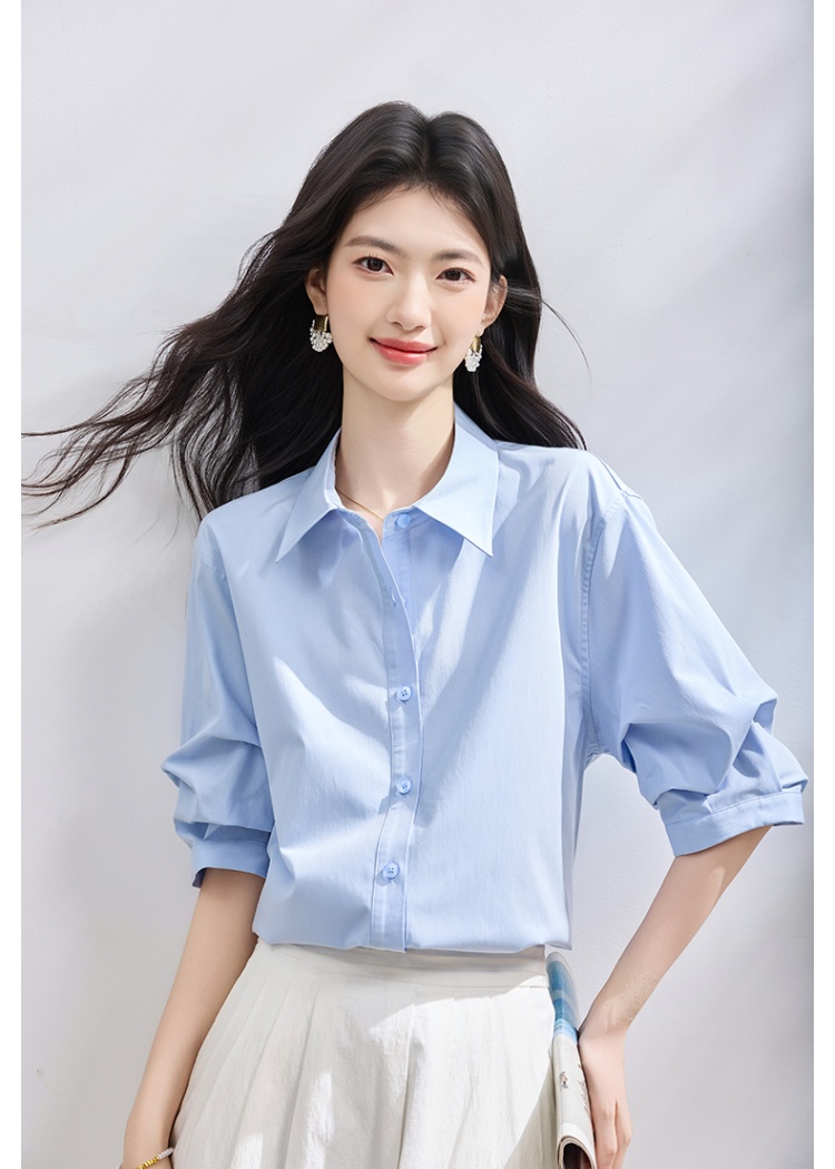 Short sleeve summer shirt profession tops for women