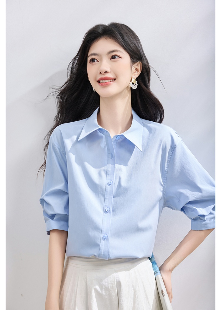 Short sleeve summer shirt profession tops for women