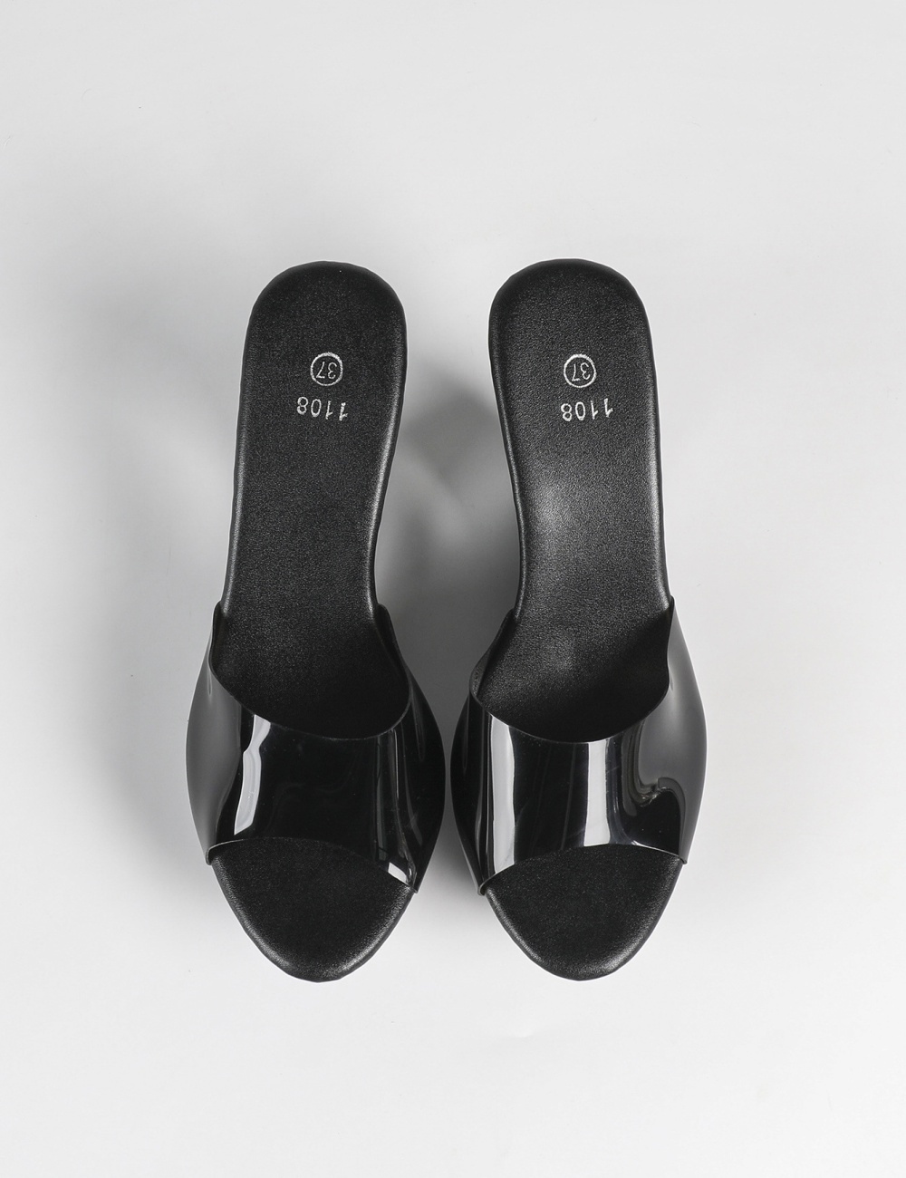 High-heeled platform fish mouth slippers
