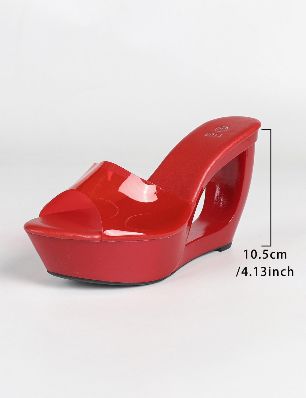 High-heeled platform fish mouth slippers